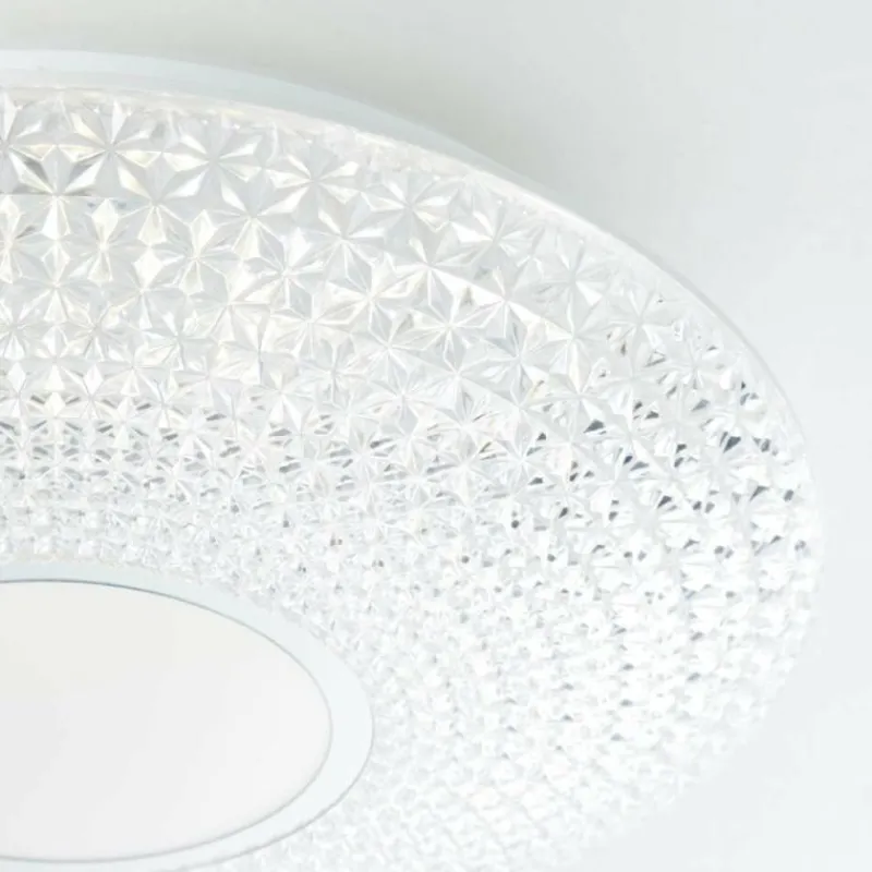 Luminaires Brilliant Plafonnier Brilliant Lucian LED Blanc, 1 lumière, Télécommandes, Changeur de couleurs* Éclairage Led