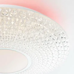 Luminaires Brilliant Plafonnier Brilliant Lucian LED Blanc, 1 lumière, Télécommandes, Changeur de couleurs* Éclairage Led