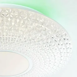 Luminaires Brilliant Plafonnier Brilliant Lucian LED Blanc, 1 lumière, Télécommandes, Changeur de couleurs* Éclairage Led