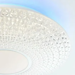 Luminaires Brilliant Plafonnier Brilliant Lucian LED Blanc, 1 lumière, Télécommandes, Changeur de couleurs* Éclairage Led