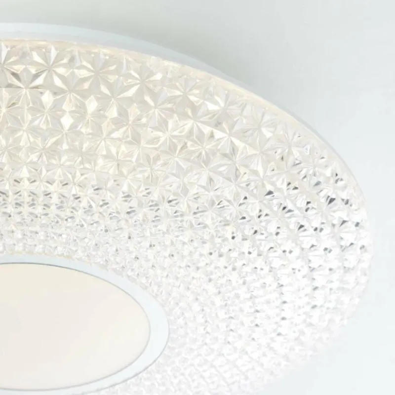 Luminaires Brilliant Plafonnier Brilliant Lucian LED Blanc, 1 lumière, Télécommandes, Changeur de couleurs* Éclairage Led