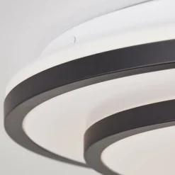 Luminaires Brilliant Plafonnier Brilliant Luciano LED Noir, Blanc, 1 lumière, Télécommandes* Éclairage Led