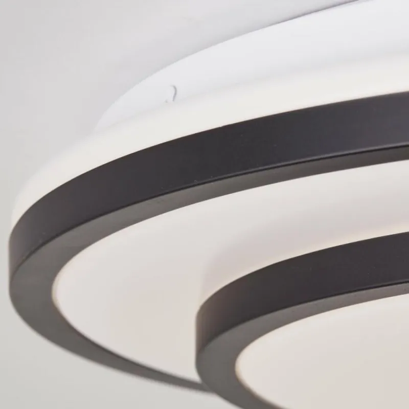 Luminaires Brilliant Plafonnier Brilliant Luciano LED Noir, Blanc, 1 lumière, Télécommandes* Éclairage Led