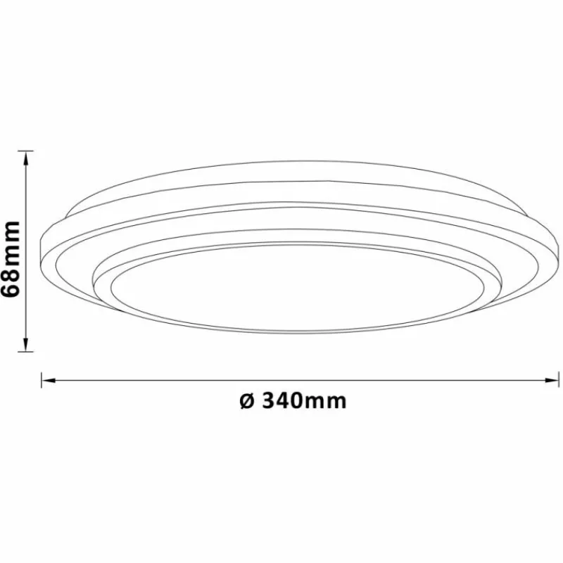 Luminaires Brilliant Plafonnier Brilliant Luciano LED Blanc, 1 lumière* Éclairage Led