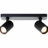 Luminaires Brilliant Plafonnier Brilliant Marty Noir, 2 lumières* Spots Et Projecteurs