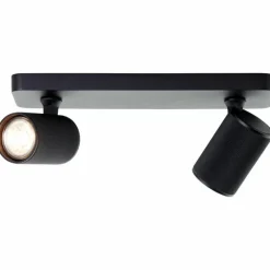 Luminaires Brilliant Plafonnier Brilliant Marty Noir, 2 lumières* Spots Et Projecteurs