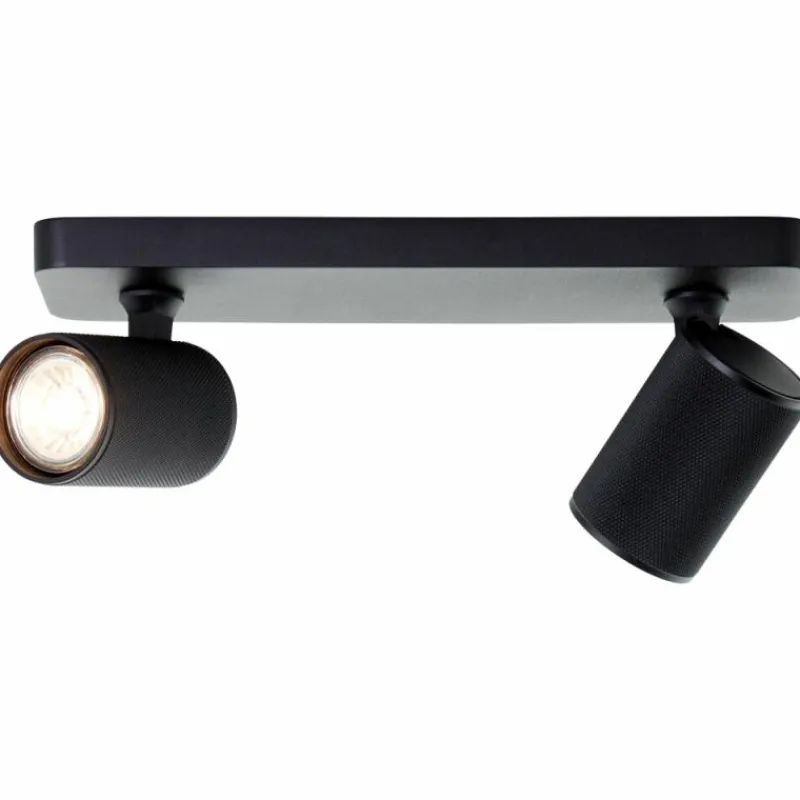 Luminaires Brilliant Plafonnier Brilliant Marty Noir, 2 lumières* Spots Et Projecteurs