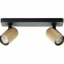 Lampes Dorées-Luminaires Brilliant Plafonnier Brilliant Marty Noir, 2 lumières