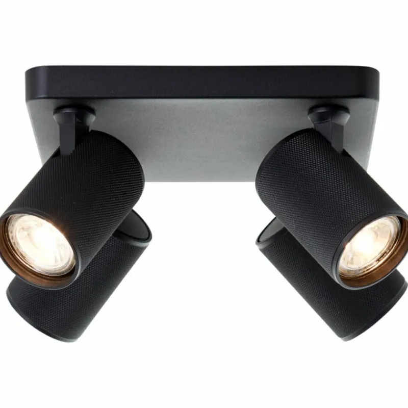 Luminaires Brilliant Plafonnier Brilliant Marty Noir, 4 lumières* Spots Et Projecteurs