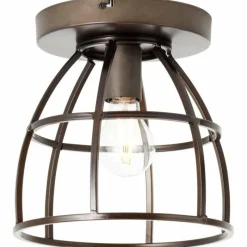 Luminaires Rustiques-Luminaires Brilliant Plafonnier Brilliant Matrix Noir, 1 lumière