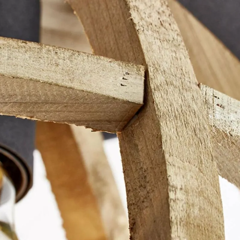 Style Boho-Chic-Luminaires Brilliant Plafonnier Brilliant Matrix Wood Noir, 1 lumière