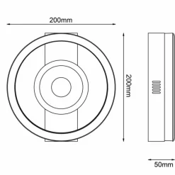 Luminaires Brilliant Plafonnier Brilliant Maureen LED Noir, Blanc, 1 lumière* Éclairage Led