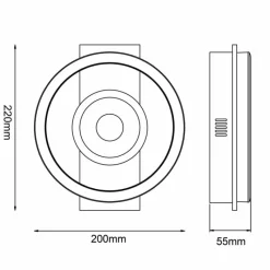 Lampes En Bois-Luminaires Brilliant Plafonnier Brilliant Maureen LED Écru, Noir, Blanc, 1 lumière