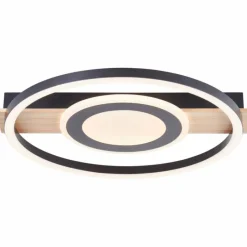 Lampes En Bois-Luminaires Brilliant Plafonnier Brilliant Maureen LED Écru, Noir, Blanc, 1 lumière