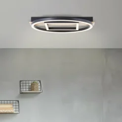 Lampes En Bois-Luminaires Brilliant Plafonnier Brilliant Maureen LED Écru, Noir, Blanc, 1 lumière