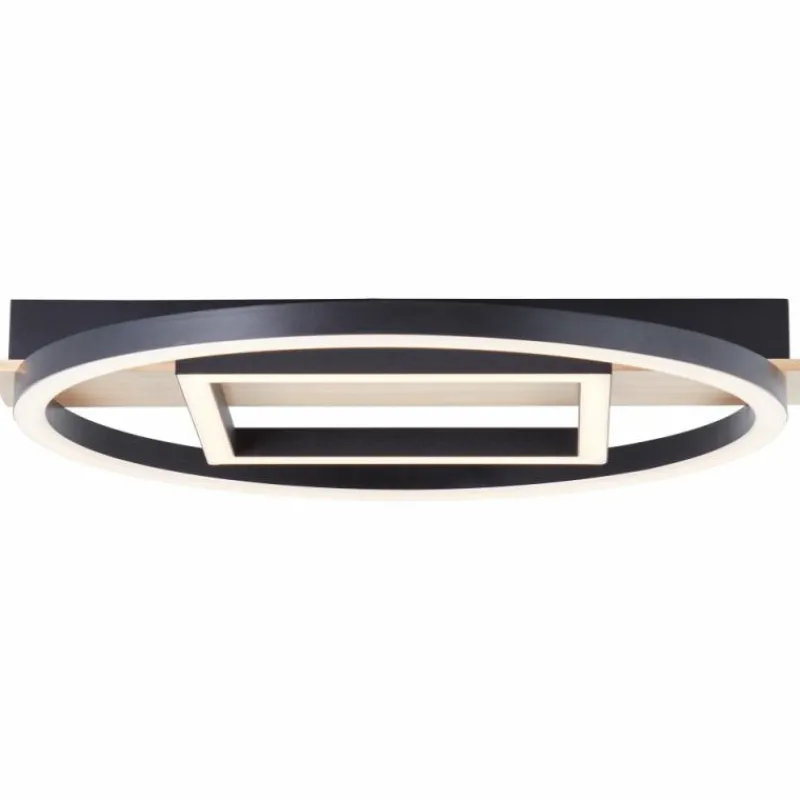 Lampes En Bois-Luminaires Brilliant Plafonnier Brilliant Maureen LED Écru, Noir, Blanc, 1 lumière