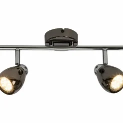 Luminaires Brilliant Plafonnier Brilliant MILANO LED Chrome, Noir, 2 lumières* Éclairage Led