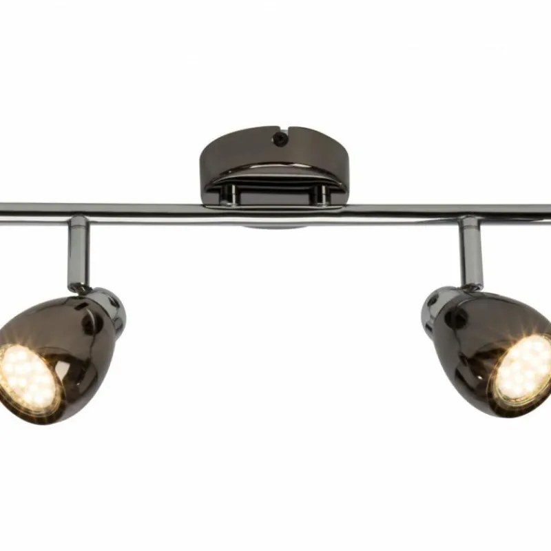 Luminaires Brilliant Plafonnier Brilliant MILANO LED Chrome, Noir, 2 lumières* Éclairage Led