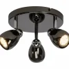 Luminaires Brilliant Plafonnier Brilliant MILANO LED Chrome, Noir, 3 lumières* Éclairage Led