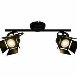 Luminaires Brilliant Plafonnier Brilliant Movie LED Noir, 2 lumières* Éclairage Led