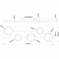 Luminaires Scandinaves-Luminaires Brilliant Plafonnier Brilliant Musti LED Noir, 1 lumière