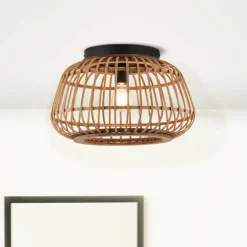 Luminaires Rustiques-Luminaires Brilliant Plafonnier Brilliant Nikka Noir, 1 lumière