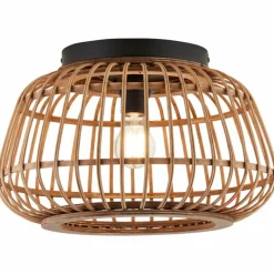 Luminaires Rustiques-Luminaires Brilliant Plafonnier Brilliant Nikka Noir, 1 lumière