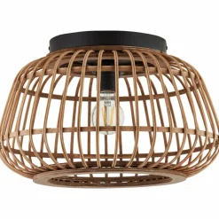 Luminaires Rustiques-Luminaires Brilliant Plafonnier Brilliant Nikka Noir, 1 lumière