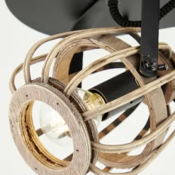 Luminaires Rustiques-Luminaires Brilliant Plafonnier Brilliant Nikka Noir, 4 lumières