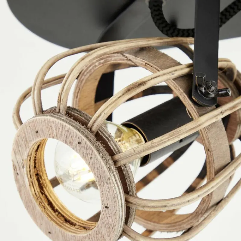 Luminaires Rustiques-Luminaires Brilliant Plafonnier Brilliant Nikka Noir, 4 lumières