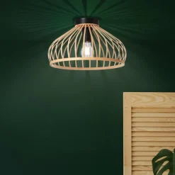 Style Boho-Chic-Luminaires Brilliant Plafonnier Brilliant Norah Noir, 1 lumière