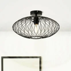 Lampes Industrielles-Luminaires Brilliant Plafonnier Brilliant Norden Noir, 1 lumière