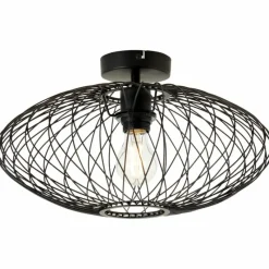 Lampes Industrielles-Luminaires Brilliant Plafonnier Brilliant Norden Noir, 1 lumière