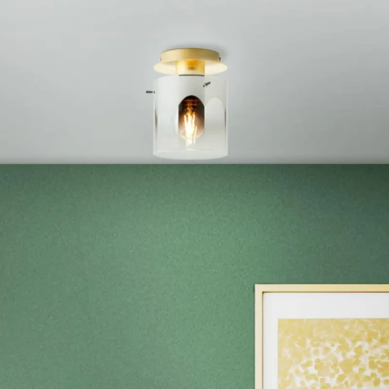 Lampes Dorées-Luminaires Brilliant Plafonnier Brilliant Osaki Or, 1 lumière