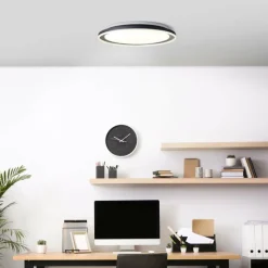 Luminaires Brilliant Plafonnier Brilliant Pederson LED Noir, Blanc, 1 lumière, Télécommandes* Éclairage Led