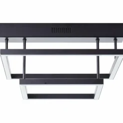 Lampes Industrielles-Luminaires Brilliant Plafonnier Brilliant Ranut LED Noir, 2 lumières