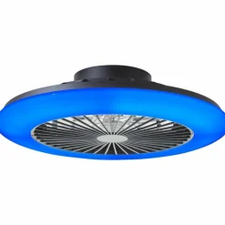 Luminaires Brilliant Plafonnier Brilliant Salerno LED Noir, 1 lumière, Télécommandes