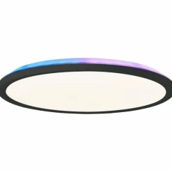 Luminaires Brilliant Plafonnier Brilliant Saltery LED Noir, Blanc, 1 lumière, Télécommandes, Changeur de couleurs* Éclairage Led