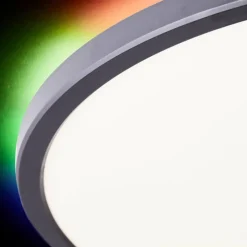 Luminaires Brilliant Plafonnier Brilliant Saltery LED Noir, Blanc, 1 lumière, Télécommandes, Changeur de couleurs* Éclairage Led