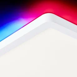 Luminaires Brilliant Plafonnier Brilliant Saltery LED Blanc, 1 lumière, Télécommandes, Changeur de couleurs* Éclairage Led