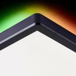 Luminaires Brilliant Plafonnier Brilliant Saltery LED Noir, Blanc, 1 lumière, Télécommandes, Changeur de couleurs* Éclairage Led