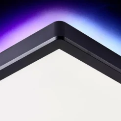 Luminaires Brilliant Plafonnier Brilliant Saltery LED Noir, Blanc, 1 lumière, Télécommandes, Changeur de couleurs* Éclairage Led