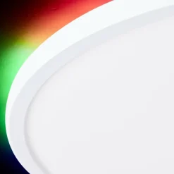 Luminaires Brilliant Plafonnier Brilliant Saltery LED Blanc, 1 lumière, Télécommandes, Changeur de couleurs* Éclairage Led