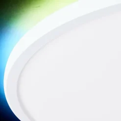 Luminaires Brilliant Plafonnier Brilliant Saltery LED Blanc, 1 lumière, Télécommandes, Changeur de couleurs* Éclairage Led