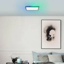 Luminaires Brilliant Plafonnier Brilliant Saltery LED Blanc, 1 lumière, Télécommandes, Changeur de couleurs* Éclairage Led