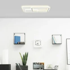 Luminaires Brilliant Plafonnier Brilliant Savare LED Gris, Blanc, 1 lumière, Télécommandes* Éclairage Led