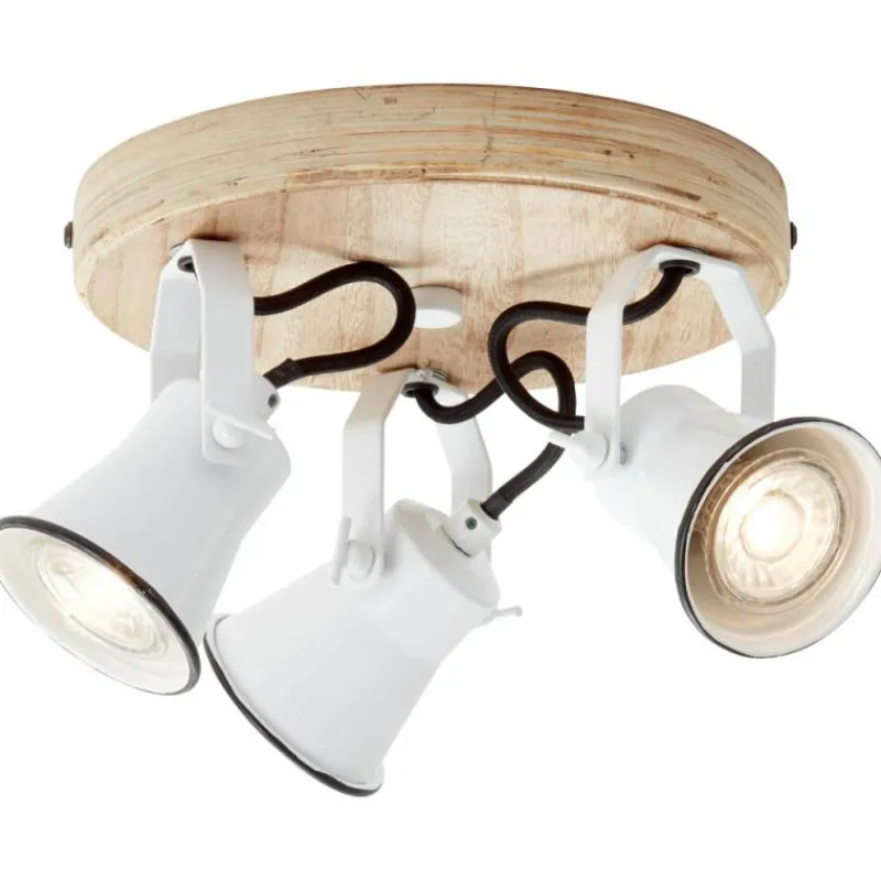 Luminaires Scandinaves-Luminaires Brilliant Plafonnier Brilliant Seed Bois clair, Blanc, 3 lumières