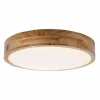 Style Boho-Chic-Luminaires Brilliant Plafonnier Brilliant Slimline LED Bois foncé, Blanc, 1 lumière, Télécommandes