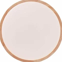 Luminaires Rustiques-Luminaires Brilliant Plafonnier Brilliant Slimline LED Bois clair, Blanc, 1 lumière