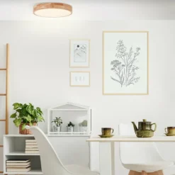 Luminaires Rustiques-Luminaires Brilliant Plafonnier Brilliant Slimline LED Blanc, 1 lumière